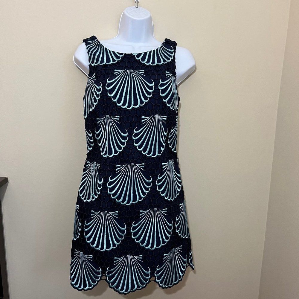 Lilly Pulitzer Delia Shift Jumbo Sea Eyelet Blue